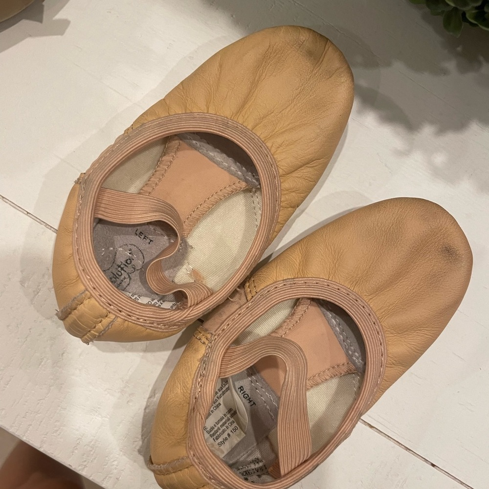 Gently used 11ch ballet slippers